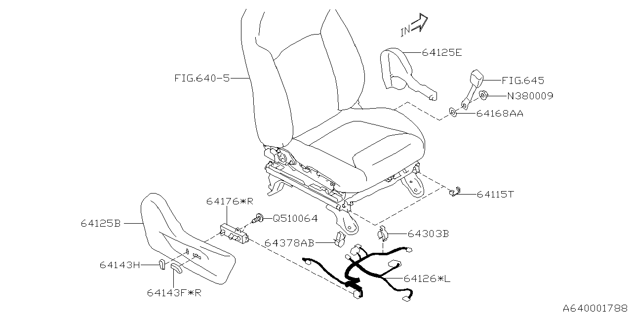 Subaru 64378AJ060 Wire Cable Clip