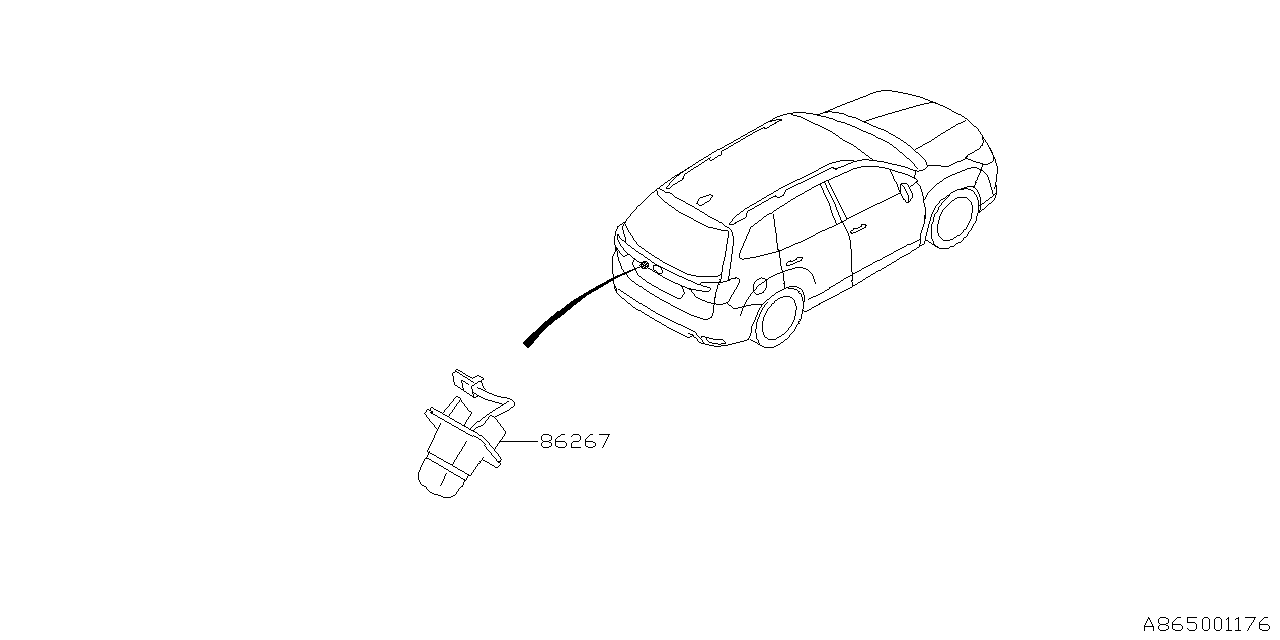 Subaru 86267SJ000 R V Camera Assembly RVC