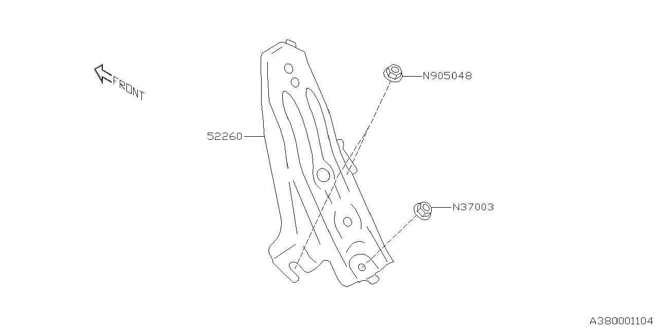 Subaru 52260SJ0009P Plate Foot Rest LHD