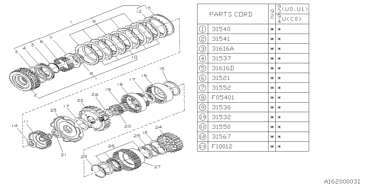 Subaru 31541AA001 PT240393 Drum Assembly Clutch High
