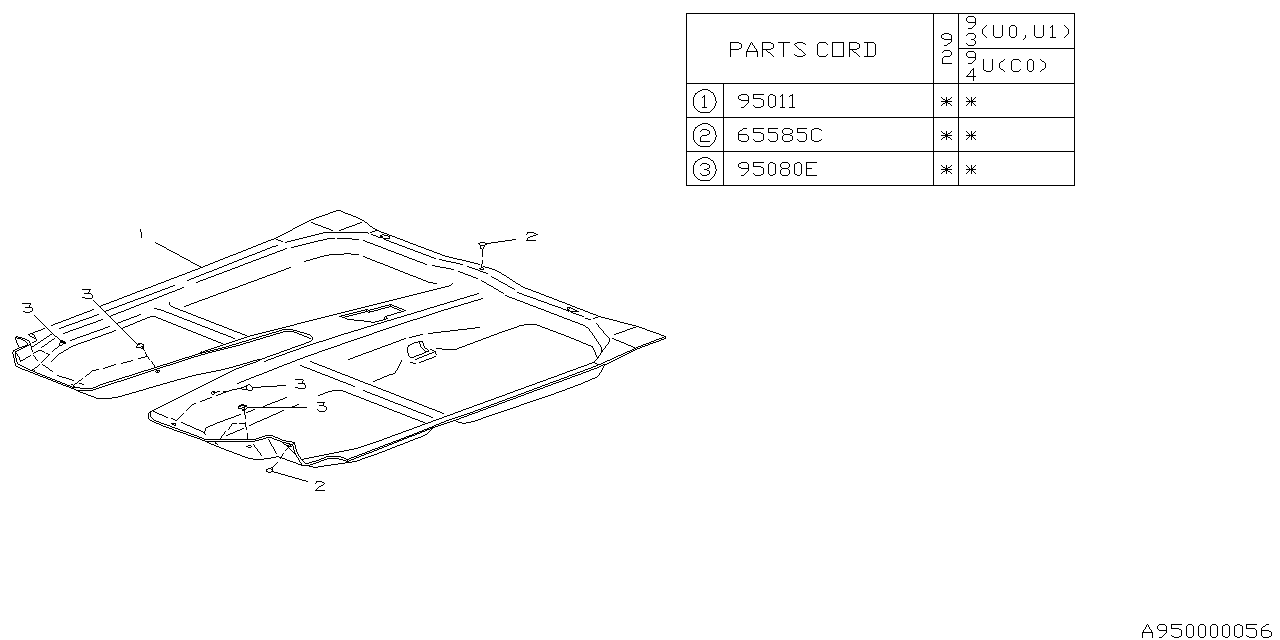 Subaru 95010PA020MD Mat Floor