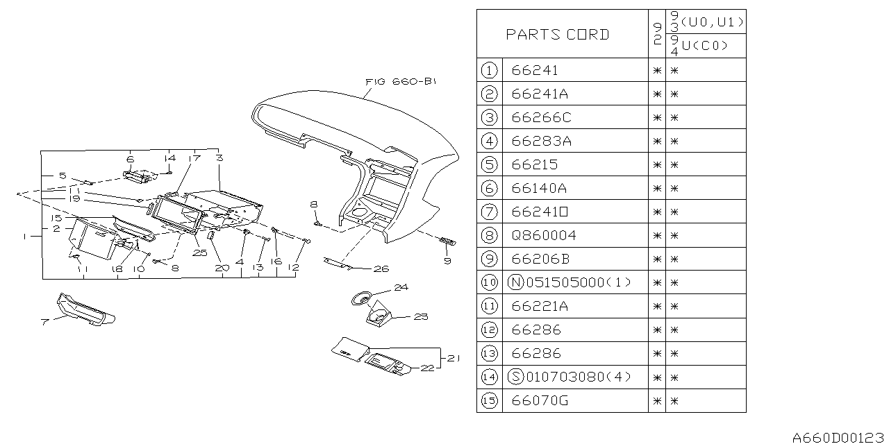 Subaru 66051PA010 Cover Audio Assembly