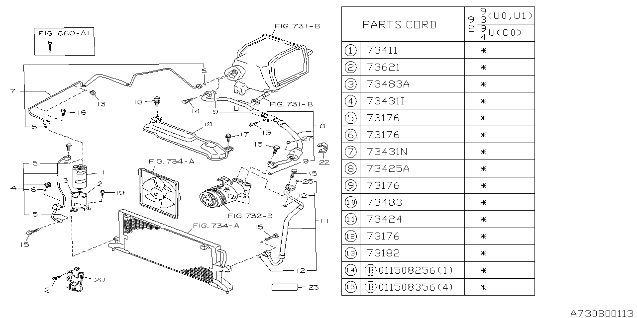 Subaru 73039PA060 O-Ring