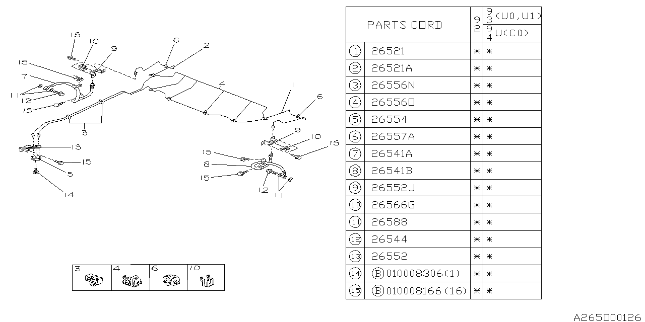 Subaru 26556PA050 Clamp