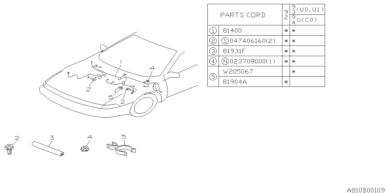 Subaru 81400PA390 Wiring Harness