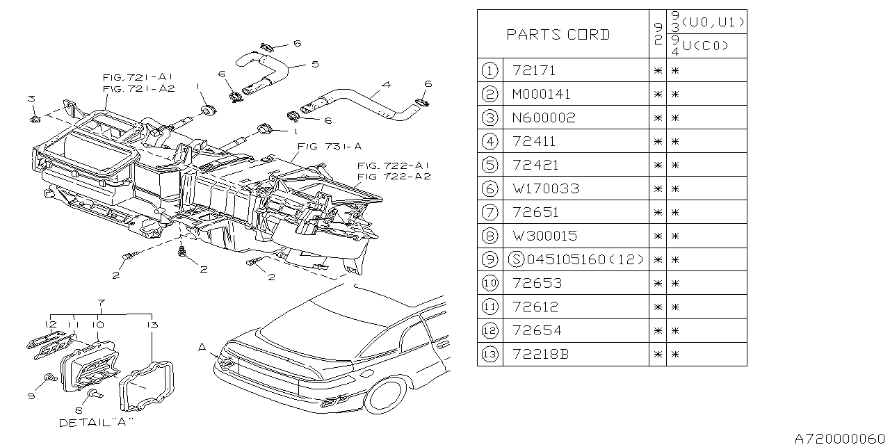 Subaru 72015PA010 Hose Heater Outlet