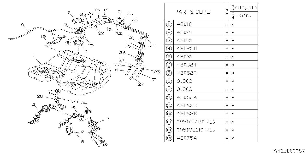 Subaru 42162PA100 Hose