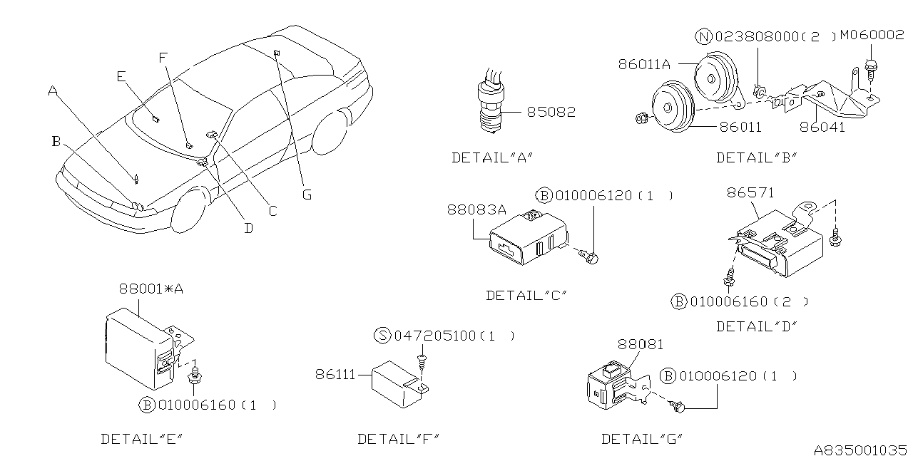 Subaru 88081PA000 Lamp Checker