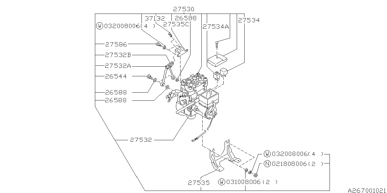 Subaru 26735AA031 Bracket Joint