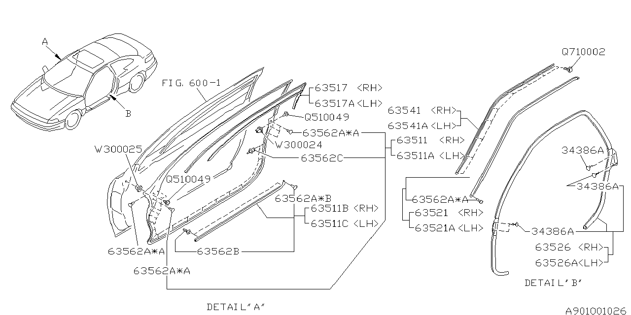 Subaru 90381PA040 Clip