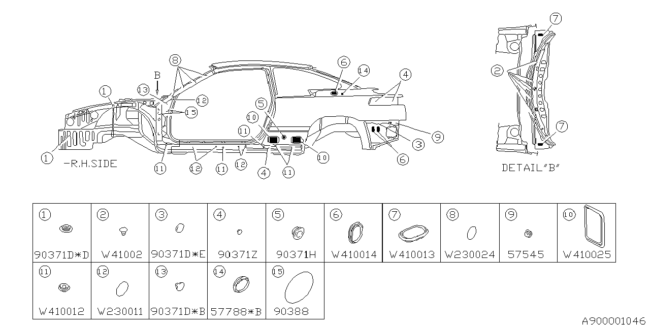 Subaru 909410020 Clip