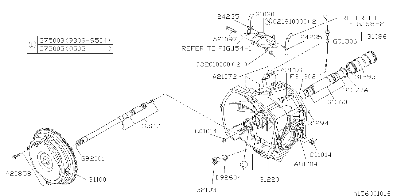 Subaru 31409AA010 Shaft Assembly Input