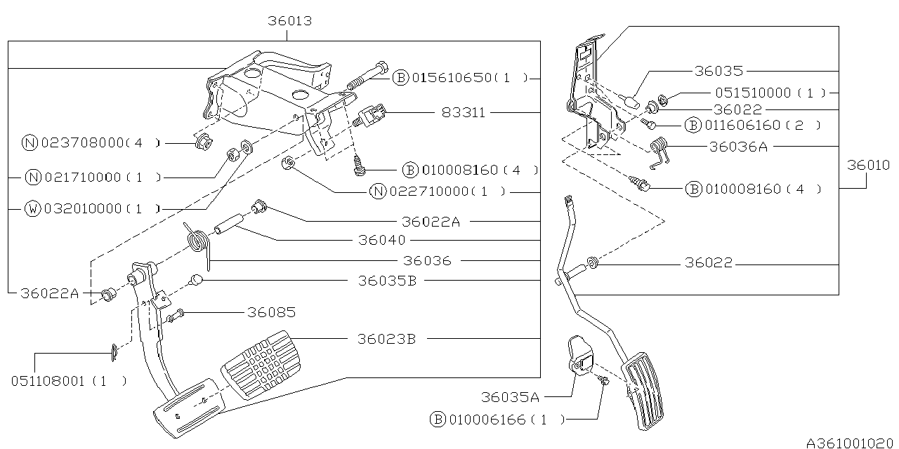 Subaru 36035KA010 STOPPER