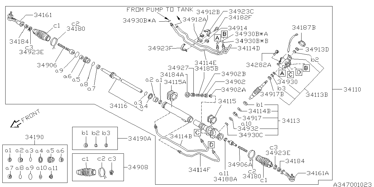 Subaru 34136PA000 Nut