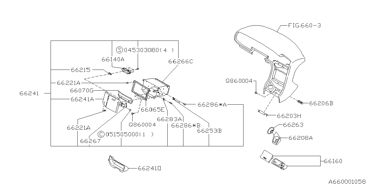 Subaru 66038PA460 P1251693 Panel Lighter