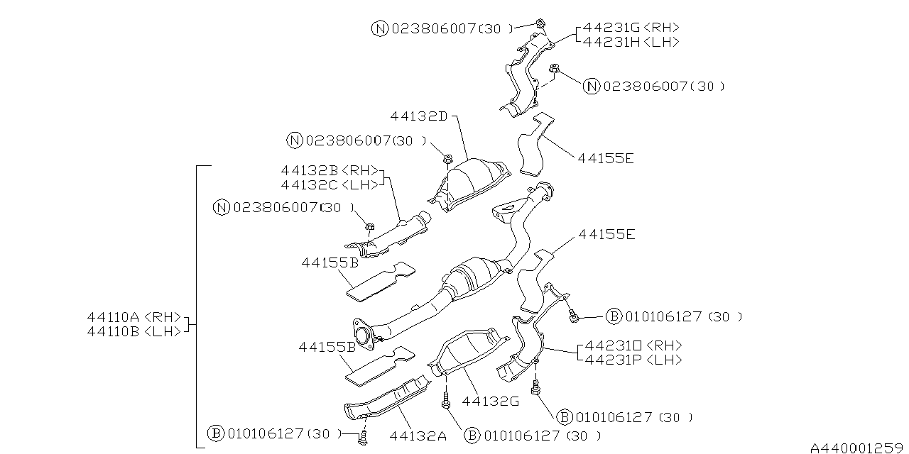 Subaru 44162PA000 INSULATOR