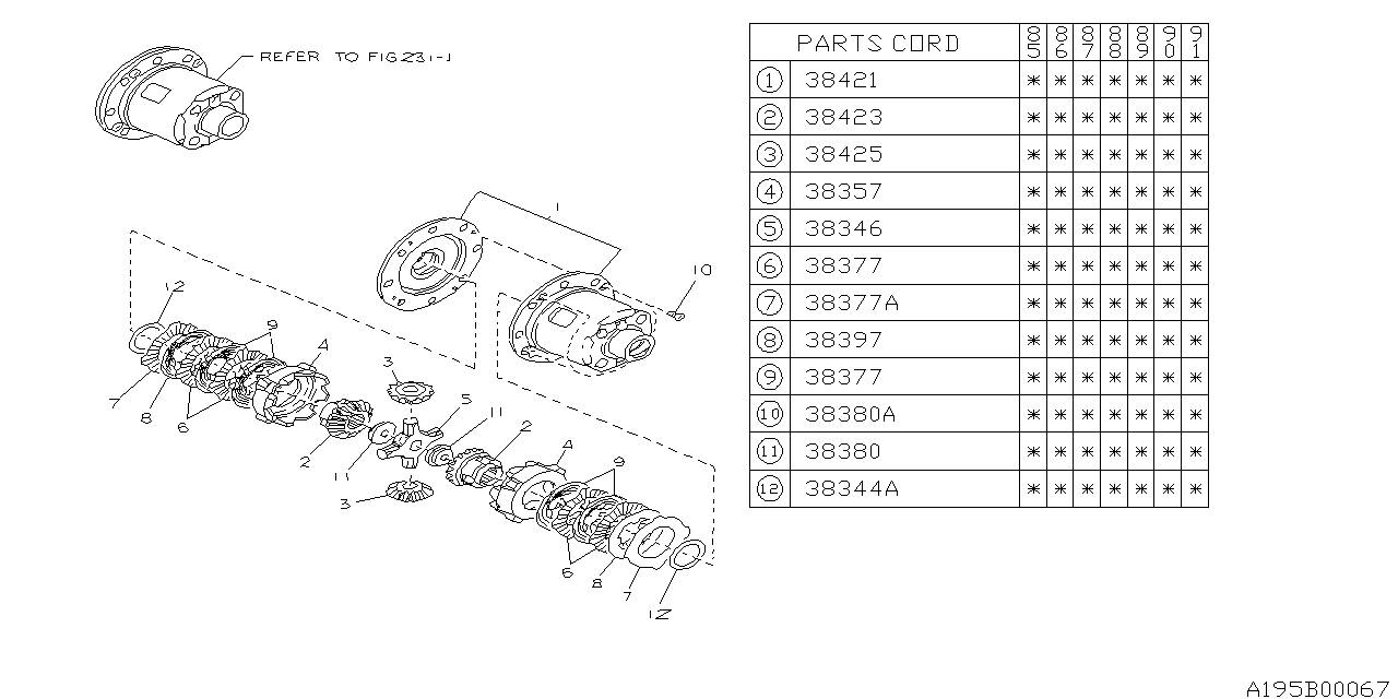 Subaru 485897000 Disk Spring