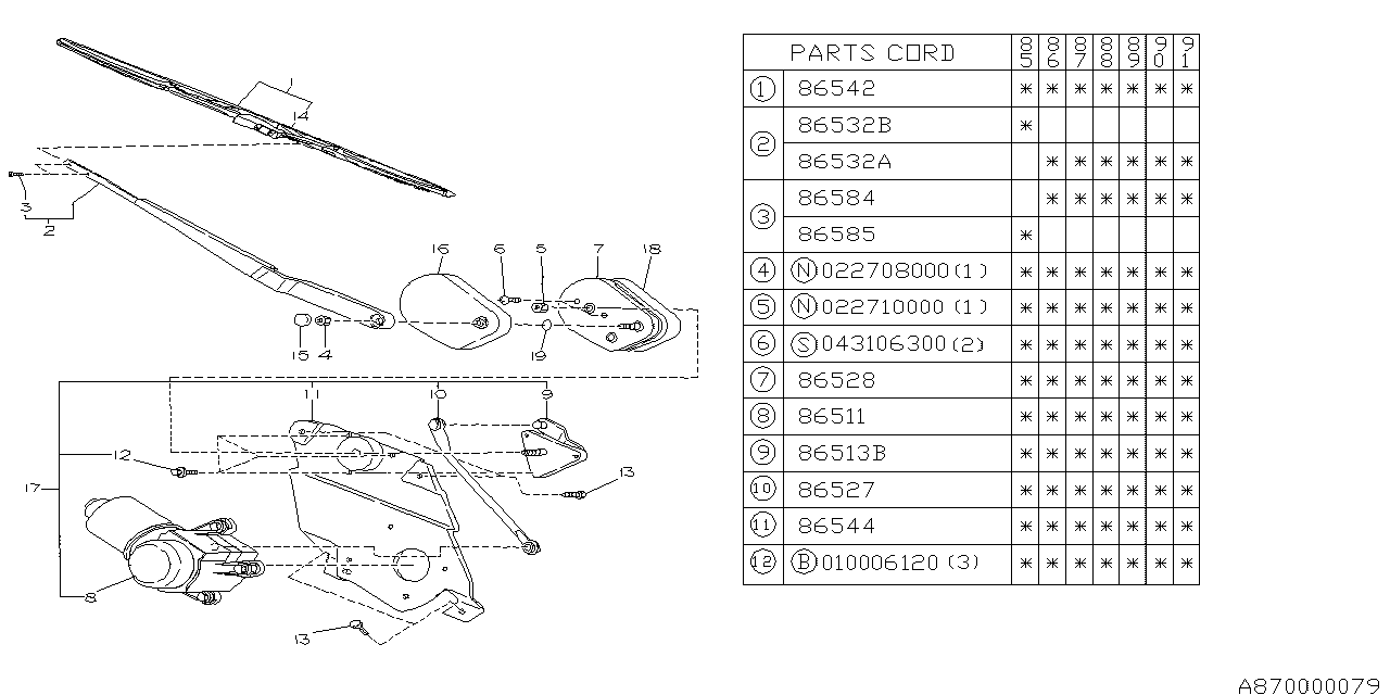 Subaru 86544GA081 Bracket