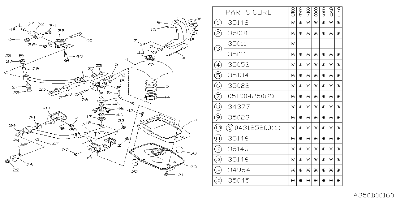 Subaru 33137GA260 Stay