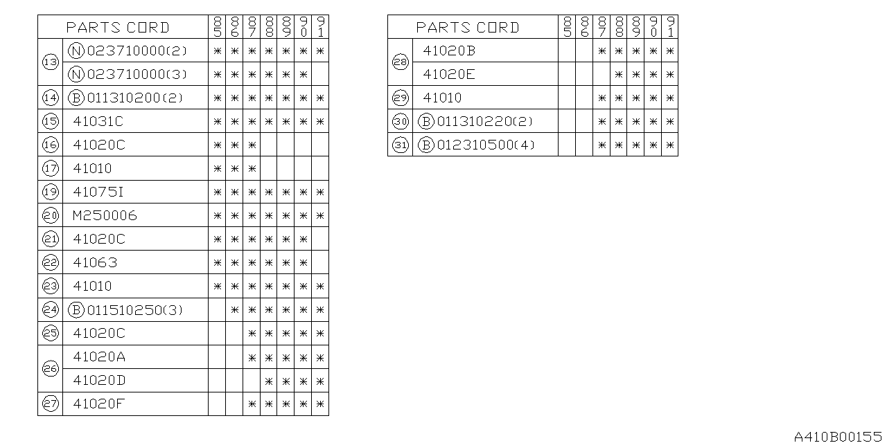 Subaru 41025GA360 Plate