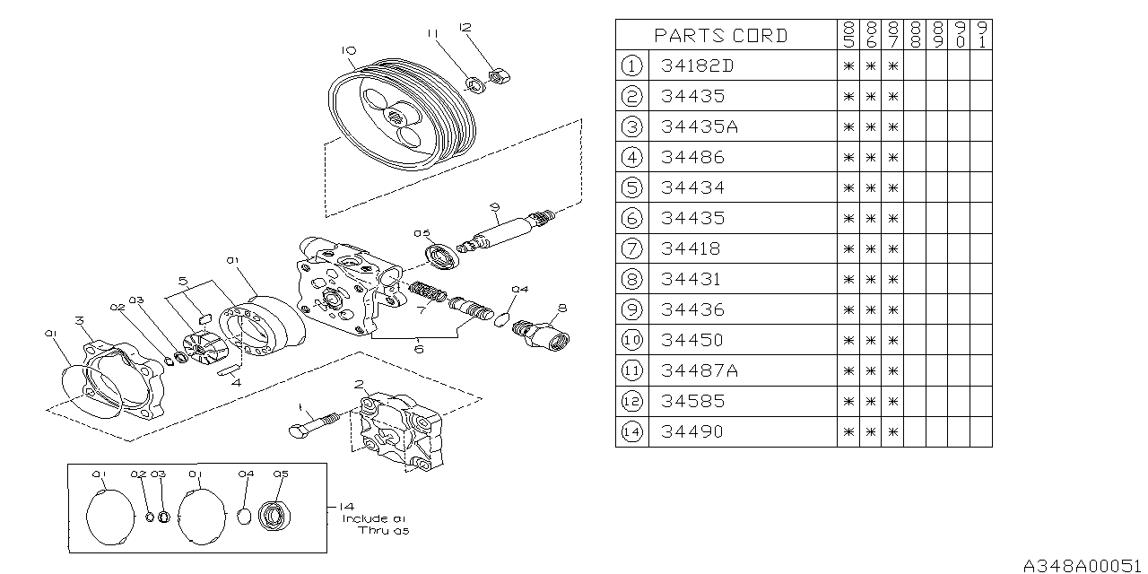Subaru 31263GA650 Repair Kit