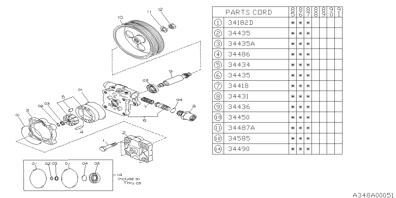 Subaru 31266GA780 Repair Kit