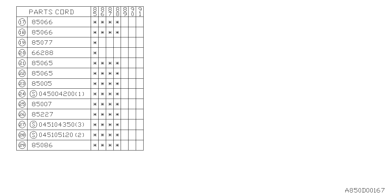 Subaru 85304GA050 Bracket