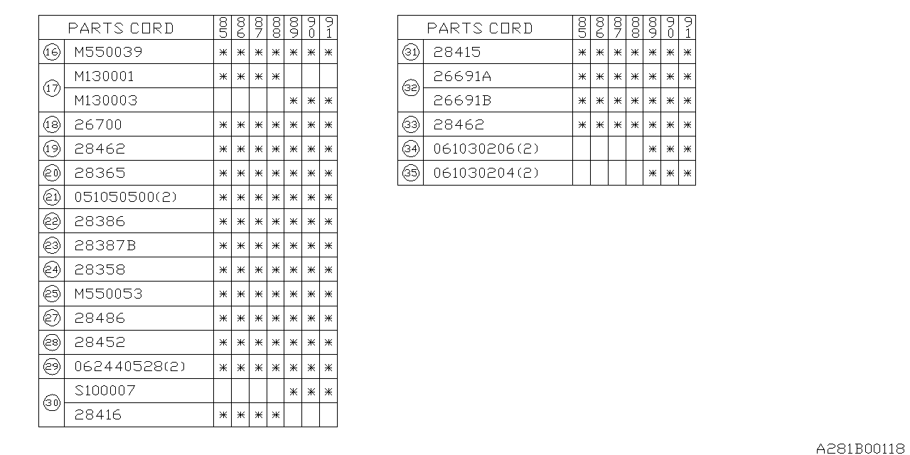 Subaru 621026070 Nut