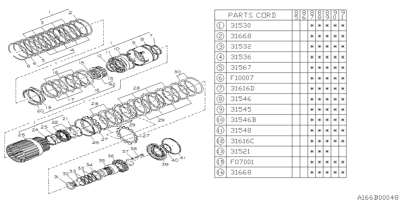 Subaru 31521X0100 Spring Return Piston