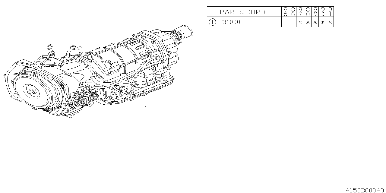 Subaru 31000AB590 Trans AY/TZ10K4B4LC 31000AB590 Subaru Trans AY/TZ10K4B4LC
