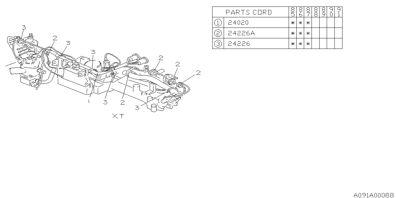 Subaru 24020AA231 Engine Wiring Harness