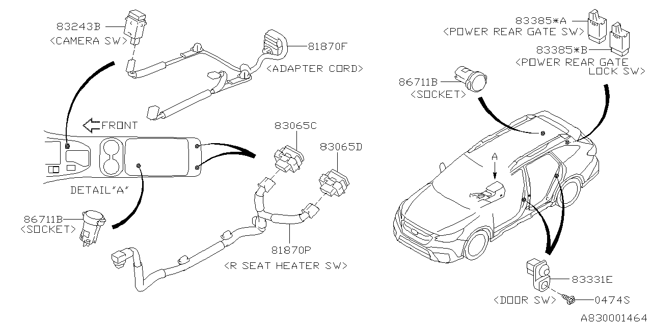 Subaru 81870AN52A Adapter Cord CNSL