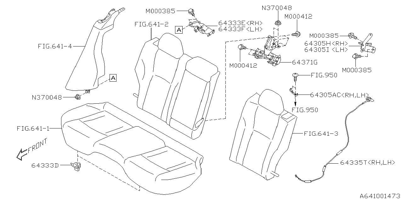 Subaru 64335AN02A Lever Assembly R B Sdn