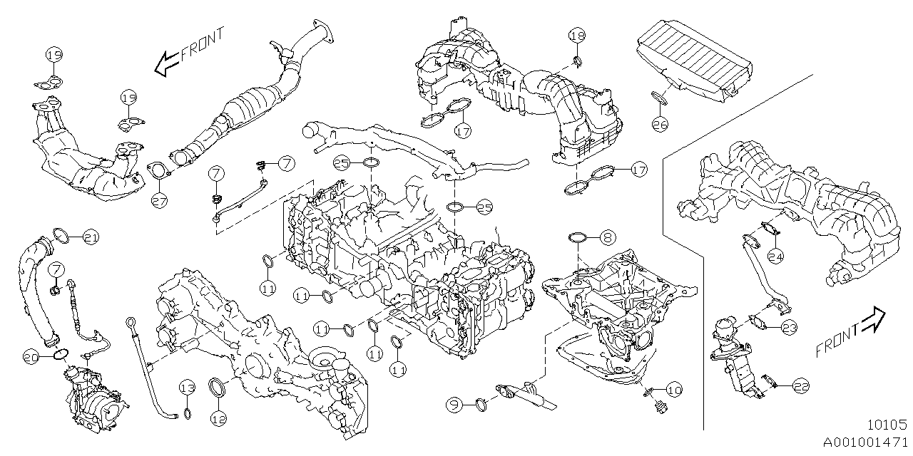 Subaru 10105AB84A Gasket&Seal Set-Eng