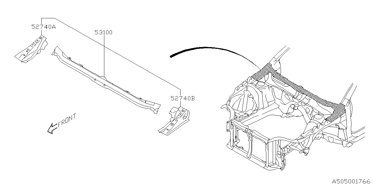 Subaru 51060AN00A9P Panel COMPL F SIA