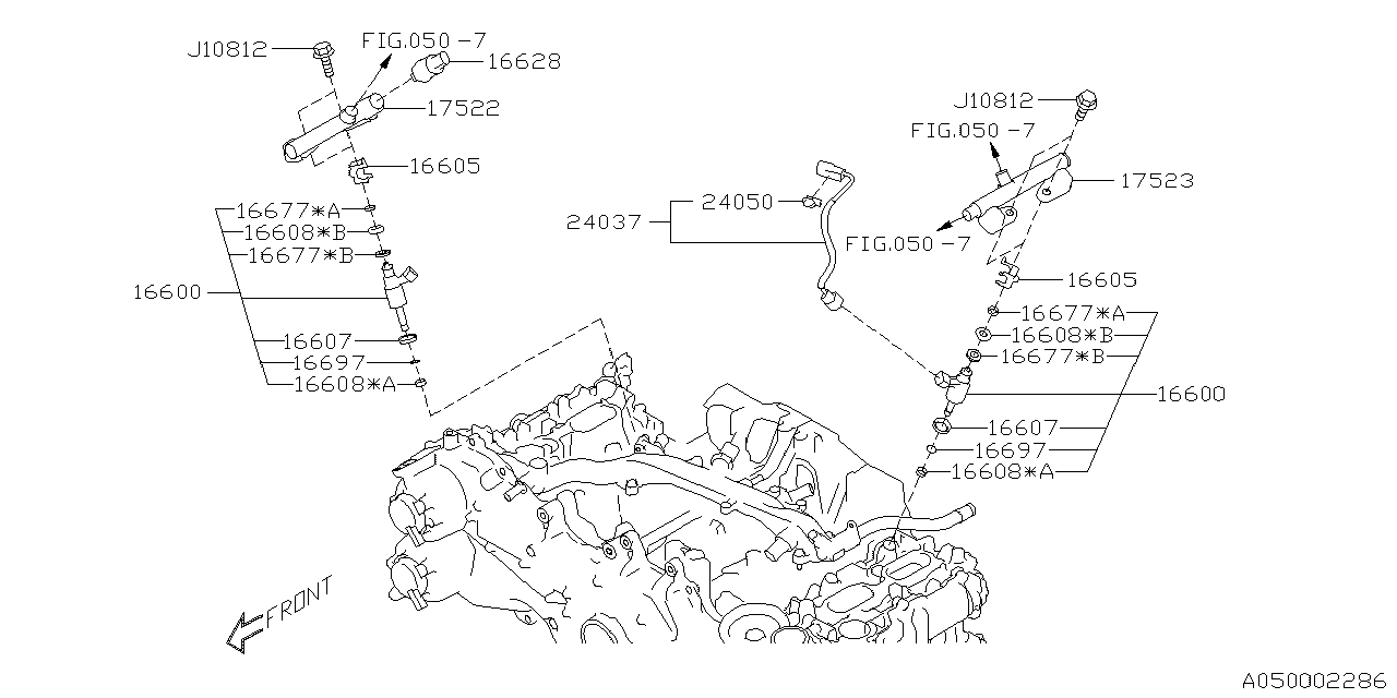 Subaru 16628AA060 Sensor Assembly Fuel PRS