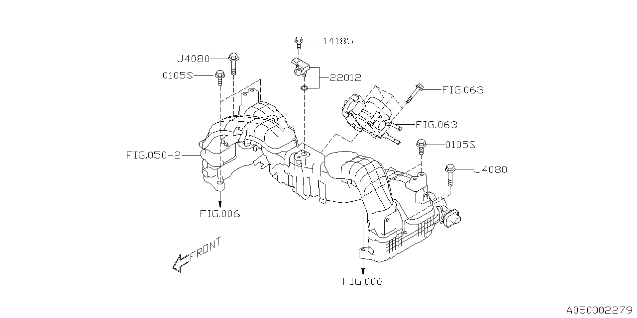 Subaru 22012AA250 Sensor Assembly-Vacuum