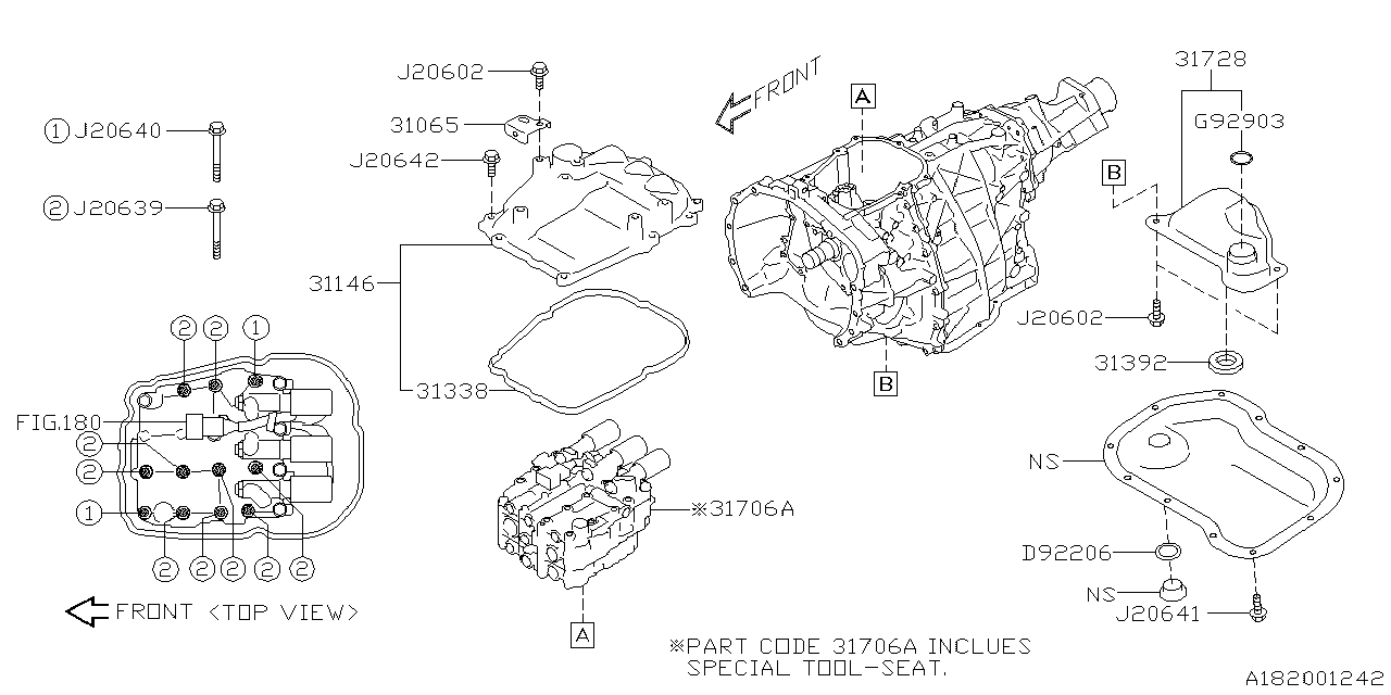Subaru 31146AA040 Cover Assembly-CONVTR