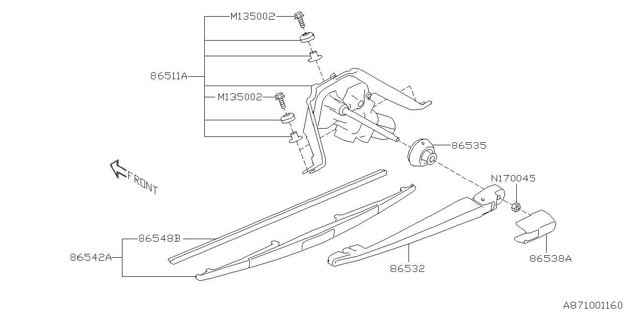 Subaru 86548AN08A Rubber 400