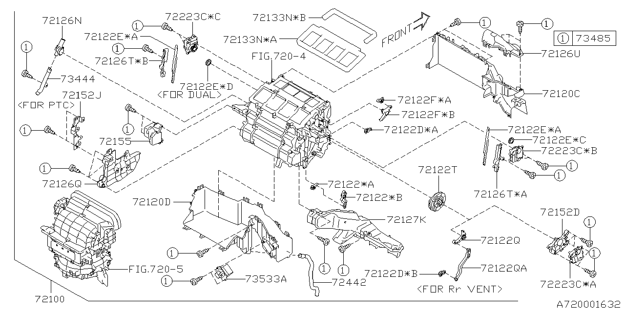 Subaru 72122FL05A Lever