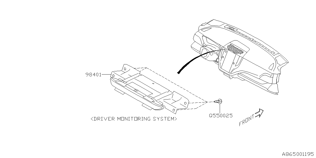 Subaru 98401AN00B DRVR MONI Unit