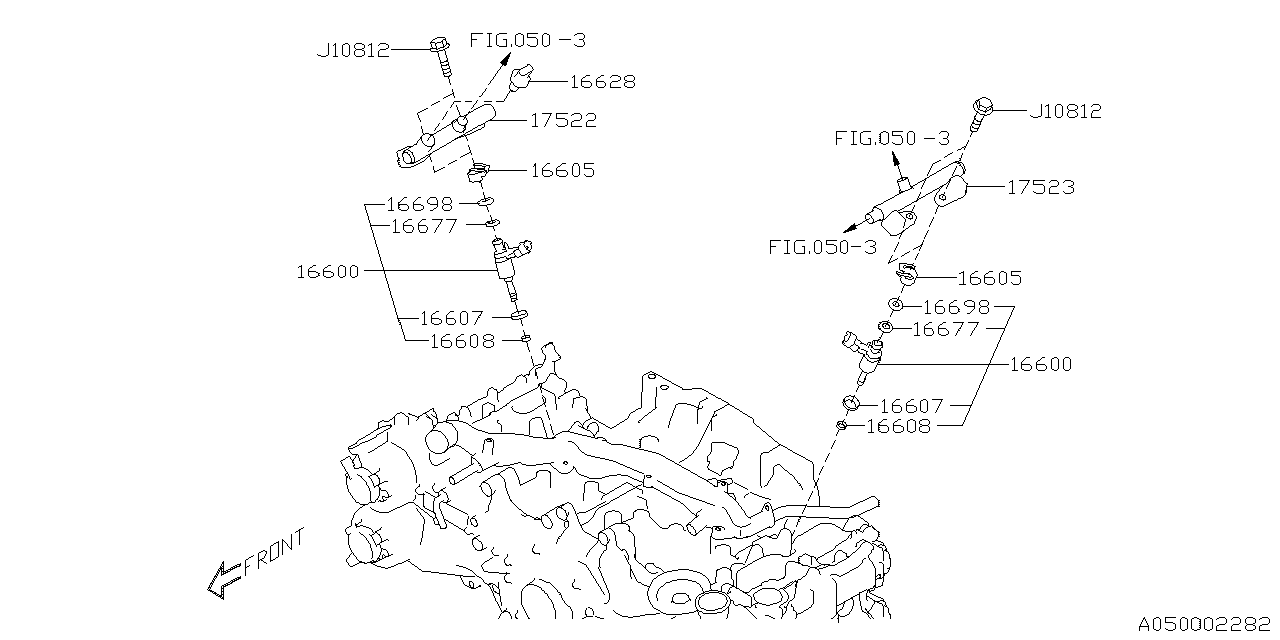 Subaru 16698AA17A O Ring-INJECTOR