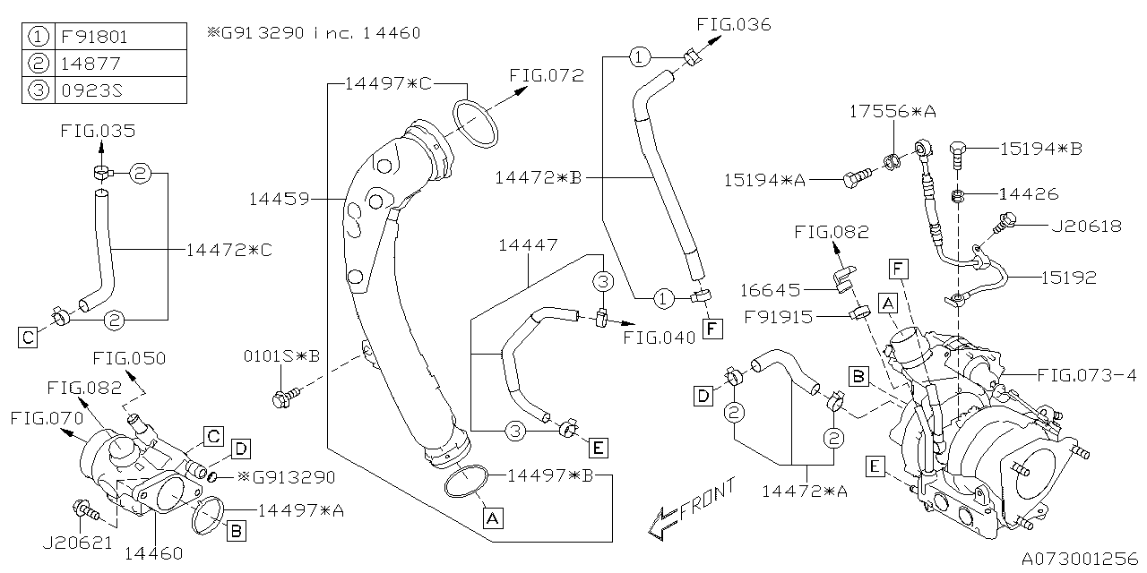 Subaru 14472AA77B Hose Assembly-Water