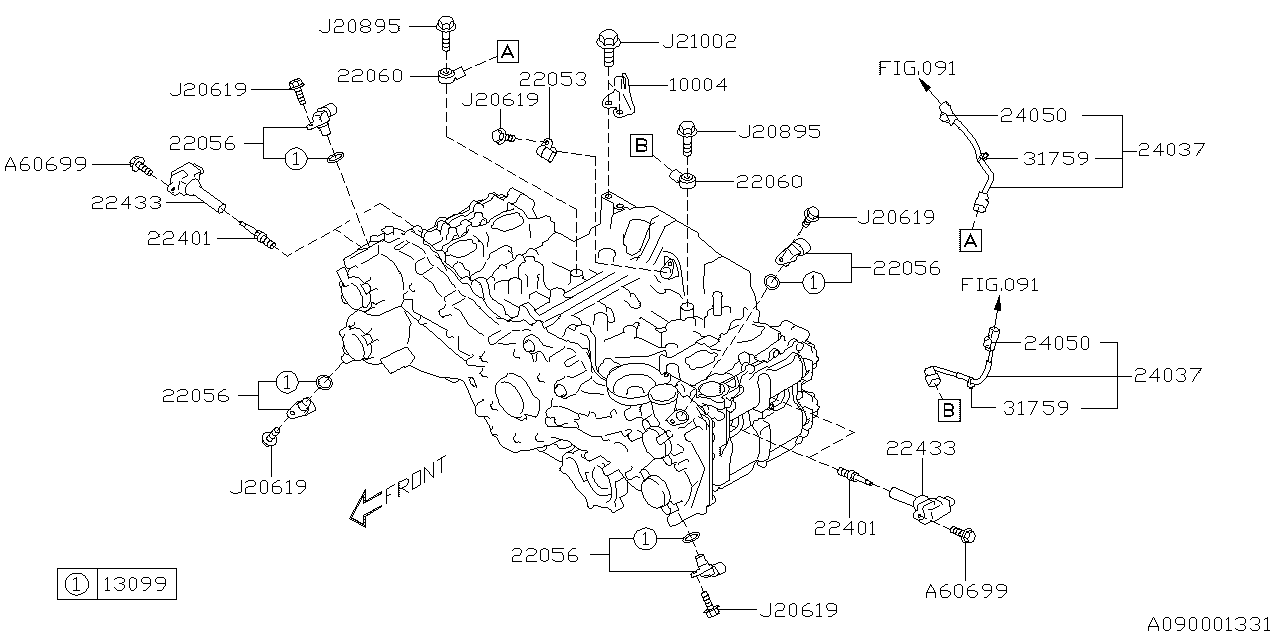 Subaru 22401AA92A Plug-Spark