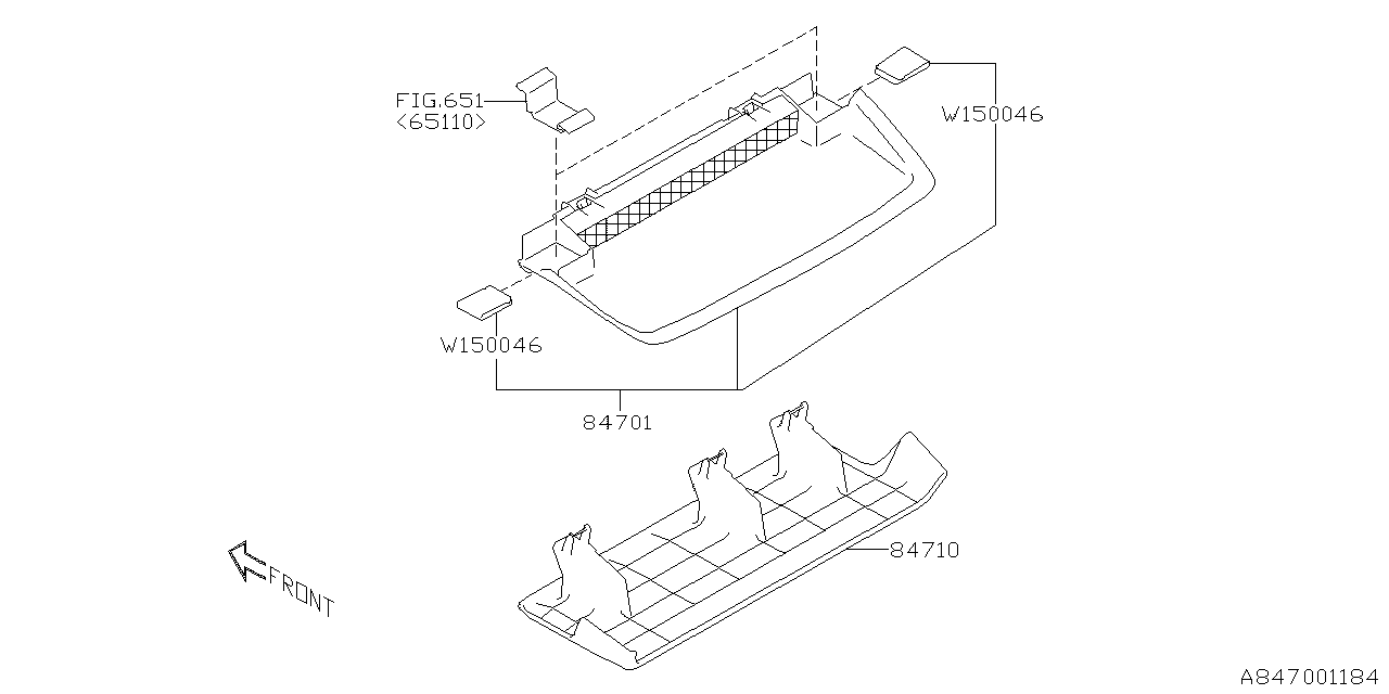 Subaru 84701AN000 High Mount Lamp Assembly