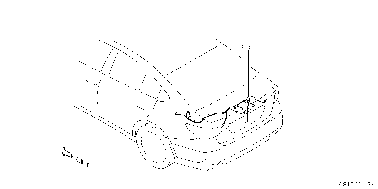 Subaru 81811AN03A Cord Trunk Lid Usa