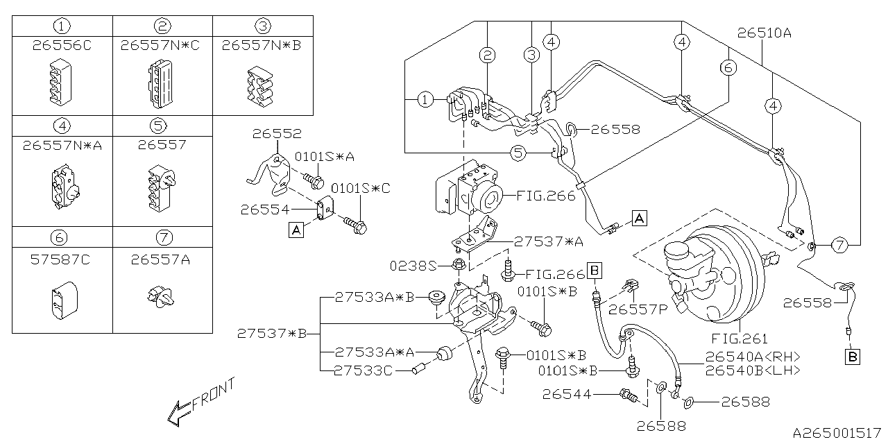 Subaru 26552AN00A BRKT H U Adapter