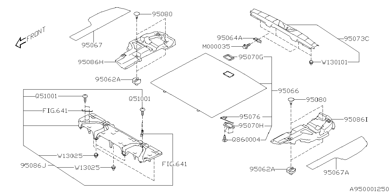 Subaru 95070AG100VH Cover HNDL R FLR UPR