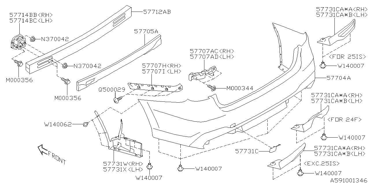 Subaru 57712AN00A Beam Main R Sdn