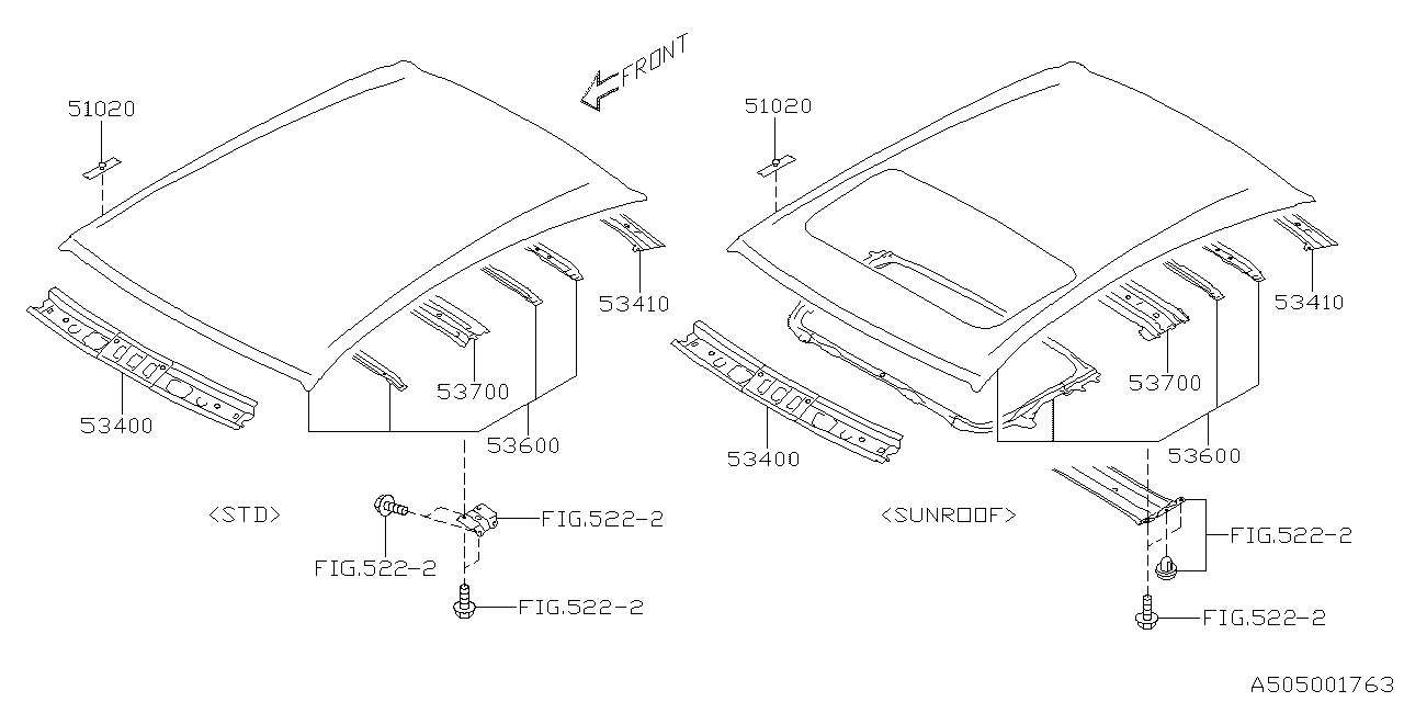 Subaru 53700AN00A9P Brace COMPL Ctr Sdn